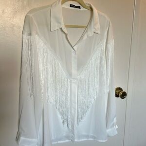 Fringe button down